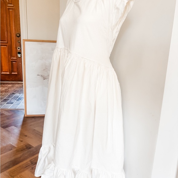 Free People She’s my Babydoll Tee Ruffles cute crochet trims midi Dress - Picture 10 of 11